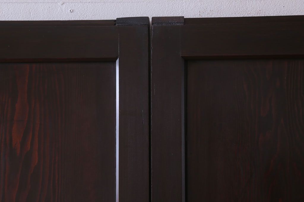 古民具・骨董　檜材のアンティーク高級板戸4枚セット