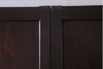 古民具・骨董　檜材のアンティーク高級板戸4枚セット
