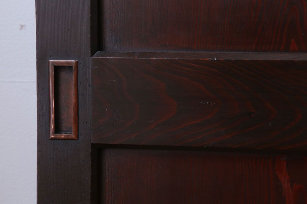 古民具・骨董　檜材のアンティーク高級板戸4枚セット