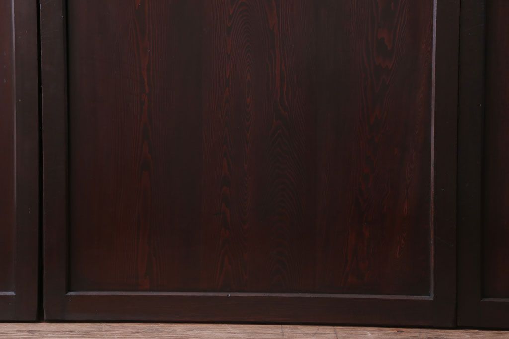 古民具・骨董　檜材のアンティーク高級板戸4枚セット