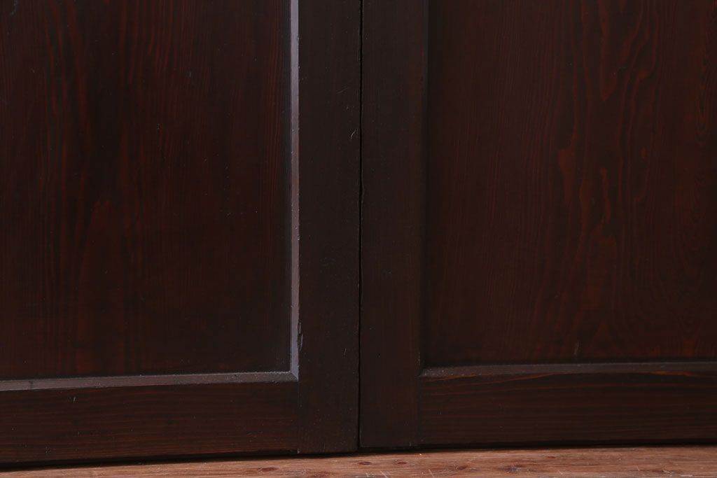 古民具・骨董　檜材のアンティーク高級板戸4枚セット