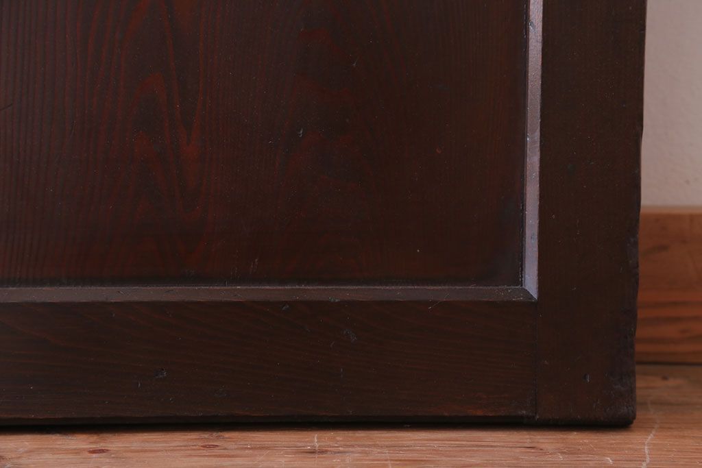 古民具・骨董　檜材のアンティーク高級板戸4枚セット