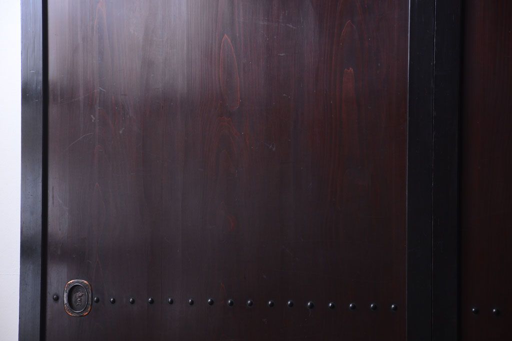 古民具・骨董　明治〜大正　古い木製の板戸帯戸4枚セット