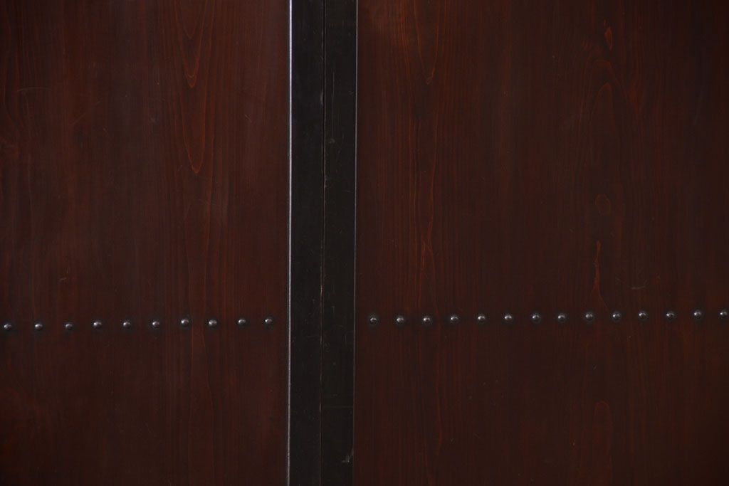 古民具・骨董　明治〜大正　古い木製の板戸帯戸4枚セット