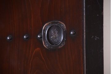 古民具・骨董　明治〜大正　古い木製の板戸帯戸4枚セット