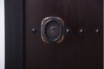 古民具・骨董　明治〜大正　古い木製の板戸帯戸4枚セット