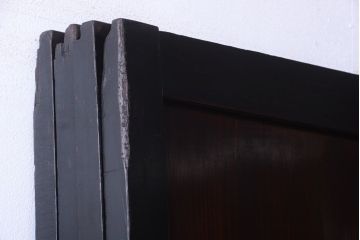 古民具・骨董　明治〜大正　古い木製の板戸帯戸4枚セット