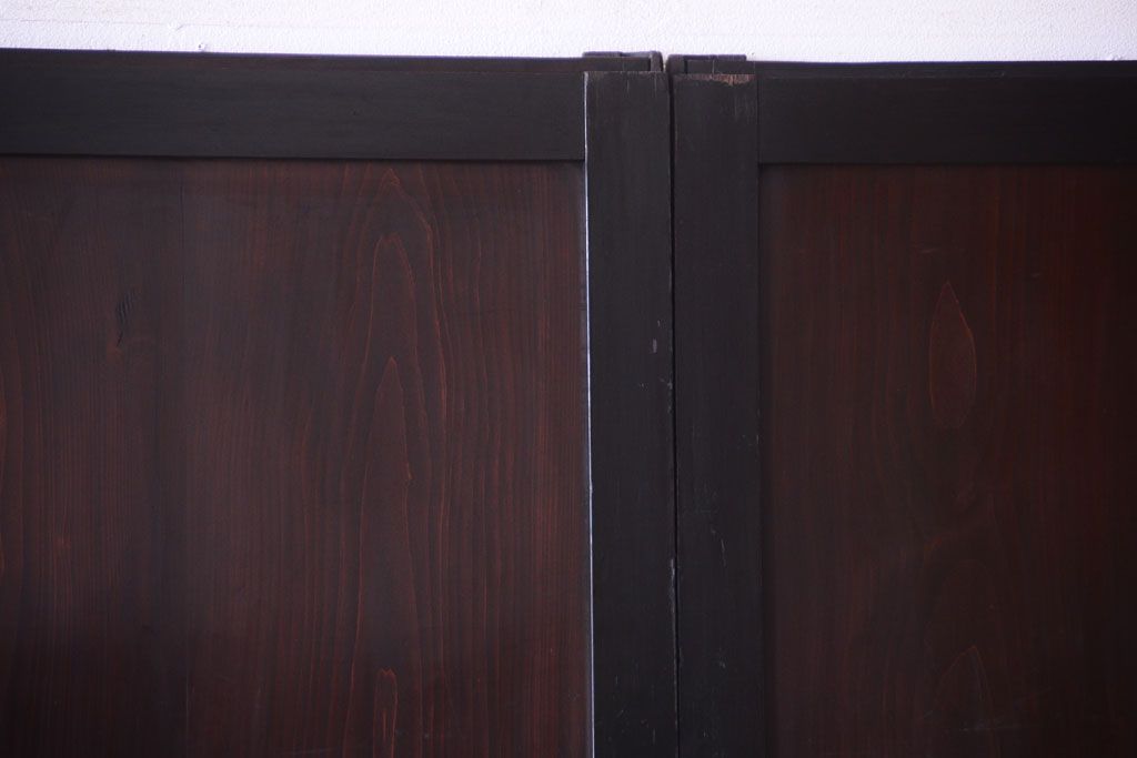 古民具・骨董　明治〜大正　古い木製の板戸帯戸4枚セット