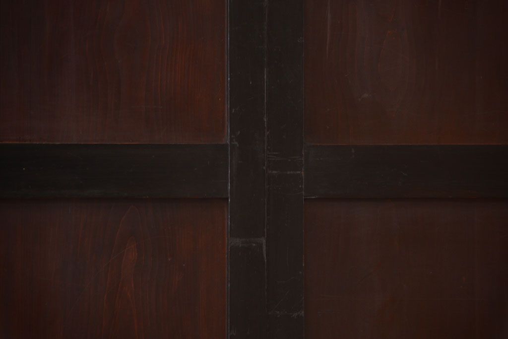 古民具・骨董　明治〜大正　古い木製の板戸帯戸4枚セット