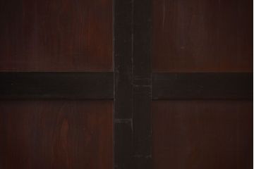 古民具・骨董　明治〜大正　古い木製の板戸帯戸4枚セット