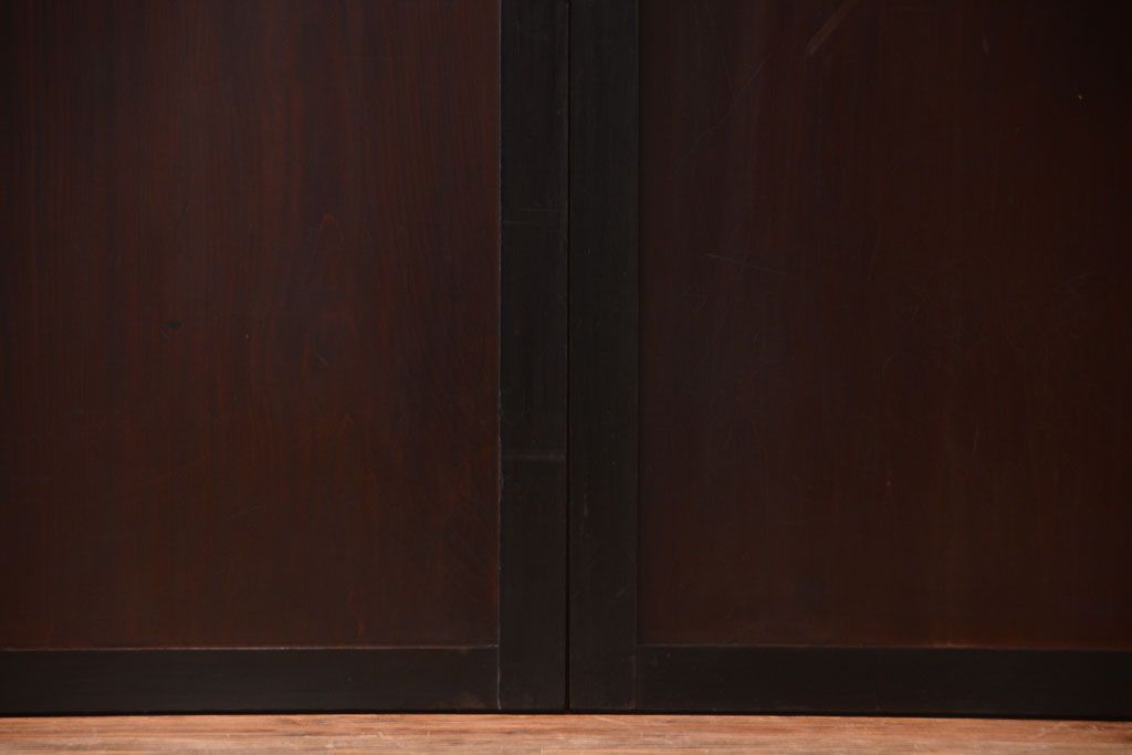 古民具・骨董　明治〜大正　古い木製の板戸帯戸4枚セット