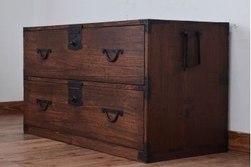 アンティーク家具　古民具・骨董　明治大正期　古い時代箪笥ローボード