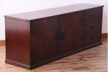 中古　筑後民芸家具　衣装箪笥ローボード(ローチェスト)