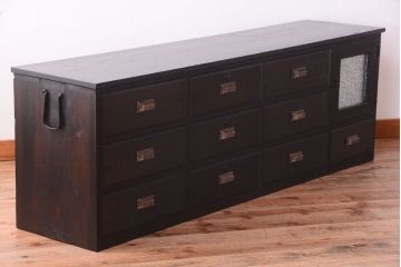 アンティーク家具　和製アンティーク　栗材天板!衣装箪笥ローボード(ローチェスト)