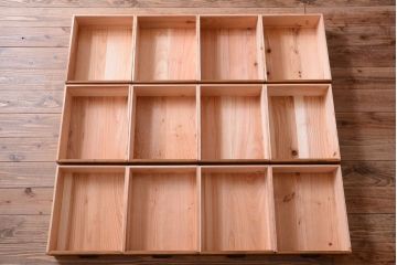 アンティーク家具　古民具・骨董　明治〜大正期　古い木味の五尺関西水屋箪笥(収納棚)