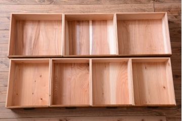 アンティーク家具　古民具・骨董　明治〜大正期　古い木味の五尺関西水屋箪笥(収納棚)