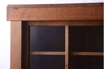 アンティーク家具　古民具・骨董　明治〜大正期　古い木味の五尺関西水屋箪笥(収納棚)