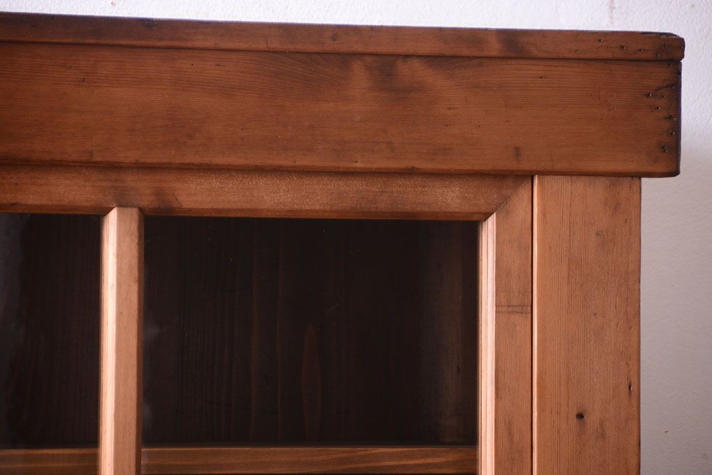 アンティーク家具　古民具・骨董　明治〜大正期　古い木味の五尺関西水屋箪笥(収納棚)