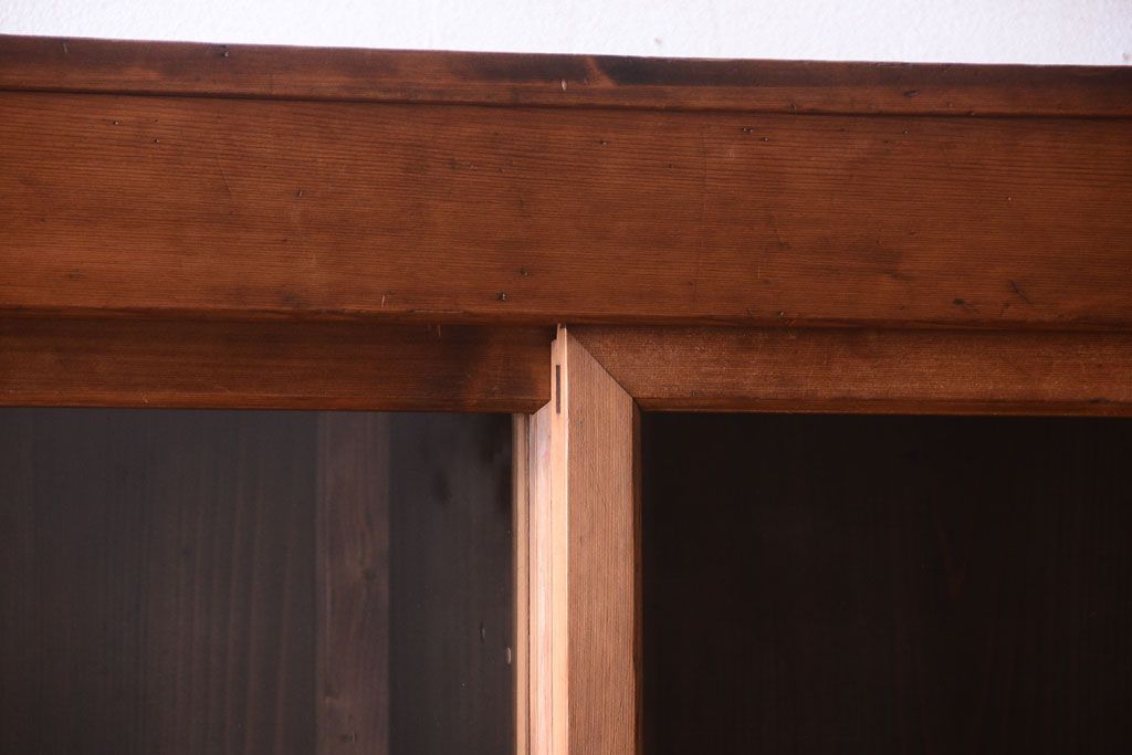 アンティーク家具　古民具・骨董　明治〜大正期　古い木味の五尺関西水屋箪笥(収納棚)