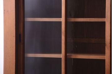 アンティーク家具　古民具・骨董　明治〜大正期　古い木味の五尺関西水屋箪笥(収納棚)