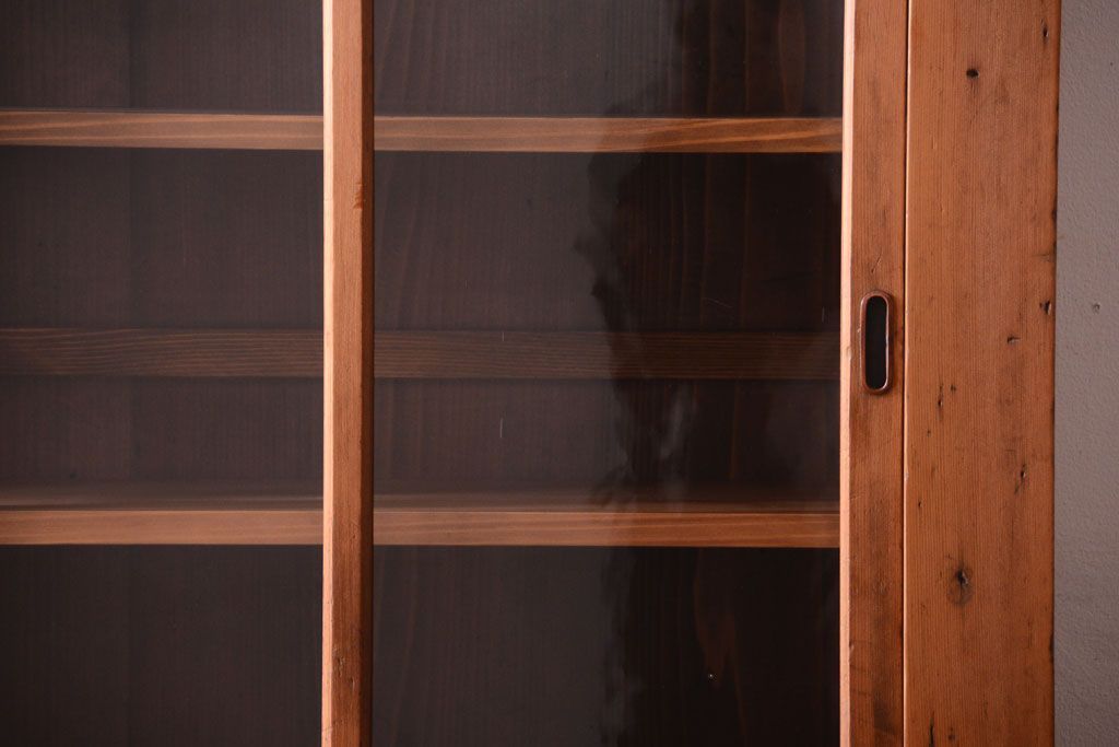 アンティーク家具　古民具・骨董　明治〜大正期　古い木味の五尺関西水屋箪笥(収納棚)