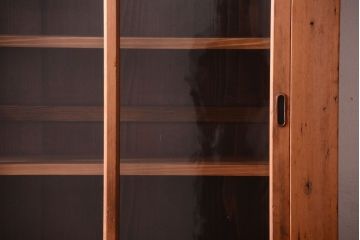 アンティーク家具　古民具・骨董　明治〜大正期　古い木味の五尺関西水屋箪笥(収納棚)