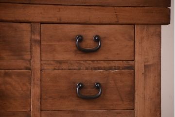 アンティーク家具　古民具・骨董　明治〜大正期　古い木味の五尺関西水屋箪笥(収納棚)