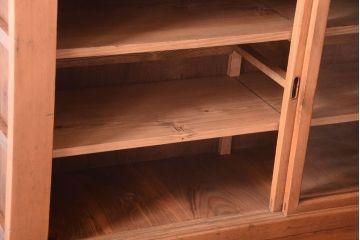 アンティーク家具　古民具・骨董　明治〜大正期　古い木味の五尺関西水屋箪笥(収納棚)
