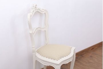 アンティーク家具　フランスアンティーク　優雅なデザインのリペイントチェア(1)
