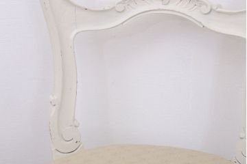 アンティーク家具　フランスアンティーク　優雅なデザインのリペイントチェア(1)