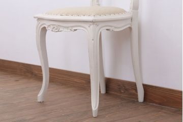 【I様ご成約済み・ご決済用】フランスアンティーク　優雅なデザインのリペイントチェア(2)