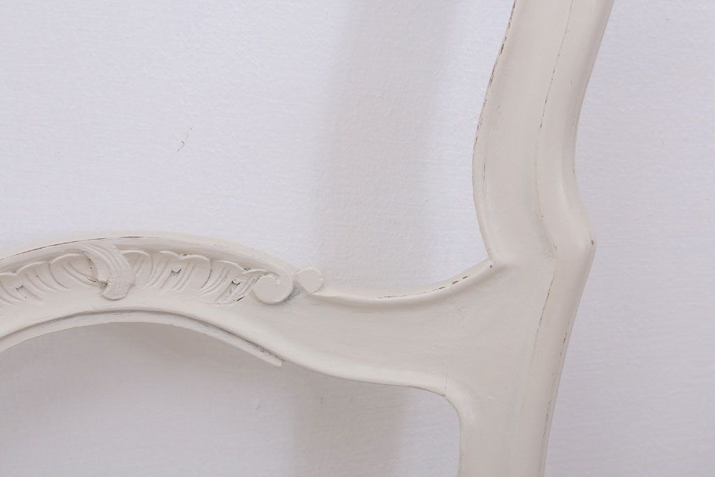【I様ご成約済み・ご決済用】フランスアンティーク　優雅なデザインのリペイントチェア(2)