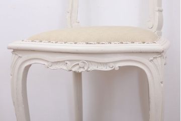 【I様ご成約済み・ご決済用】フランスアンティーク　優雅なデザインのリペイントチェア(2)
