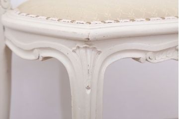 【I様ご成約済み・ご決済用】フランスアンティーク　優雅なデザインのリペイントチェア(2)