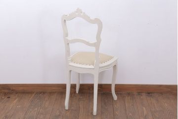 【I様ご成約済み・ご決済用】フランスアンティーク　優雅なデザインのリペイントチェア(2)