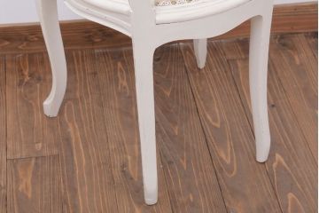 【I様ご成約済み・ご決済用】フランスアンティーク　優雅なデザインのリペイントチェア(2)