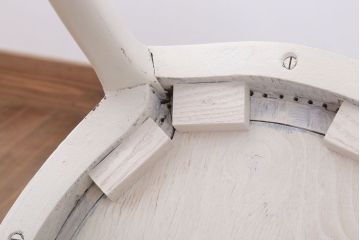 【I様ご成約済み・ご決済用】フランスアンティーク　優雅なデザインのリペイントチェア(2)