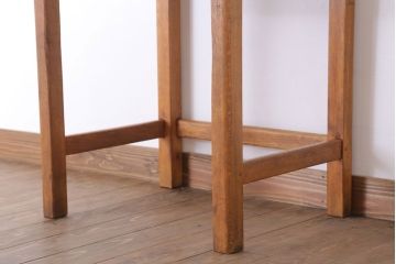 アンティーク家具　 イギリスアンティーク　古い木の小ぶりなスクールデスク(2)