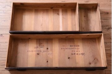 アンティーク家具　古民具・骨董　明治　前面栗材　味わい深いアンティーク仙台箪笥