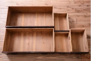 アンティーク家具　古民具・骨董　明治　前面栗材　味わい深いアンティーク仙台箪笥