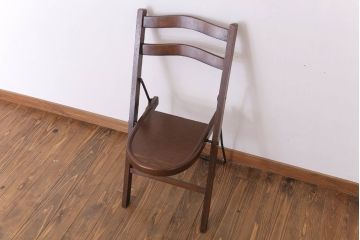 アンティーク家具　イギリスアンティーク　折りたたみ椅子(フォールディングチェア)(2)