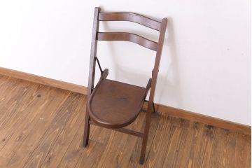 アンティーク家具　イギリスアンティーク　折りたたみ椅子(フォールディングチェア)(3)