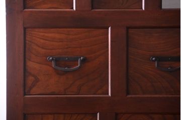 アンティーク家具　古民具・骨董　明治　前面欅材のアンティーク階段箪笥