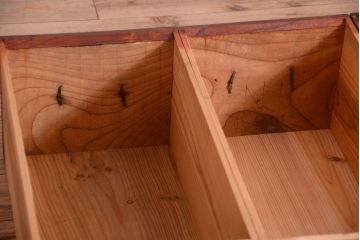 アンティーク家具　古民具・骨董　明治　前面欅材のアンティーク階段箪笥