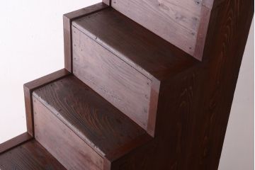 アンティーク家具　古民具・骨董　明治　前面欅材のアンティーク階段箪笥