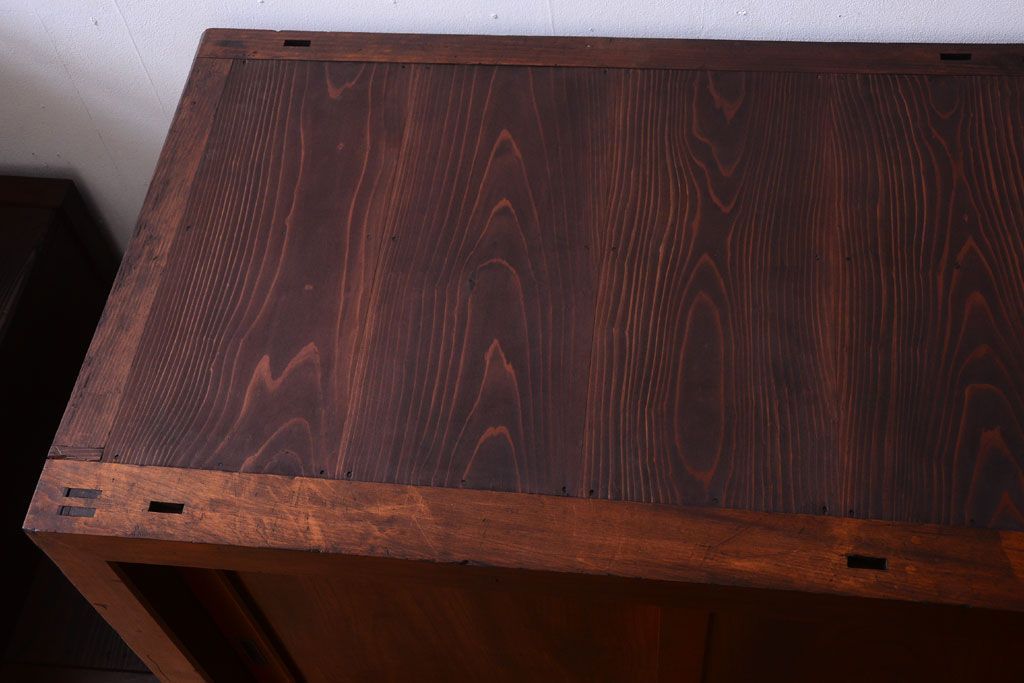 アンティーク家具　古民具・骨董　明治　前面欅材のアンティーク階段箪笥