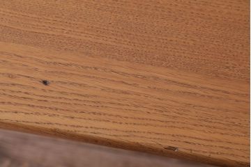 ヴィンテージ家具　イギリスビンテージ　オーク材製の珍しい鉄脚デスク(平机)
