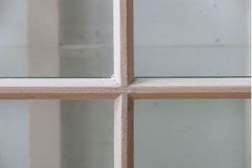 アンティーク家具　ペイント　シンプルでおしゃれなアンティークガラスケース(ショーケース)