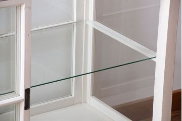 アンティーク家具　ペイント　シンプルでおしゃれなアンティークガラスケース(ショーケース)