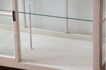 アンティーク家具　ペイント　シンプルでおしゃれなアンティークガラスケース(ショーケース)